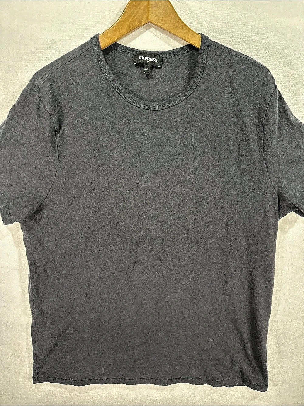 Express Men's Cotton Crewneck Tee Gray XL